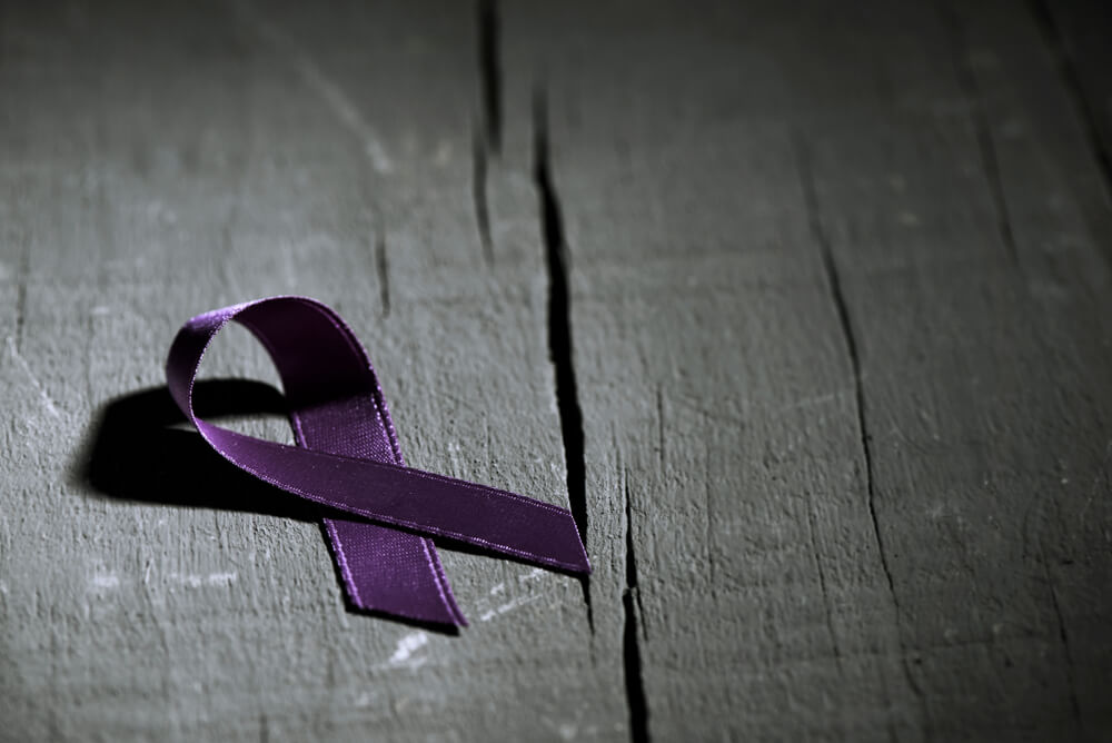 Purple domestic violence awareness ribbon